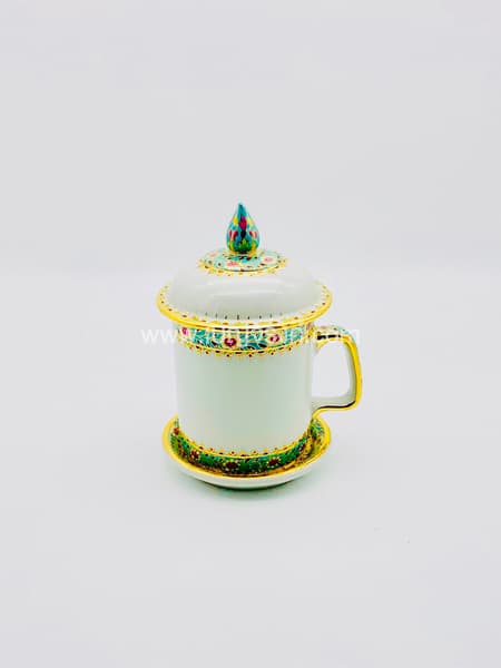 แก้วมัค ขอบสีเขียว